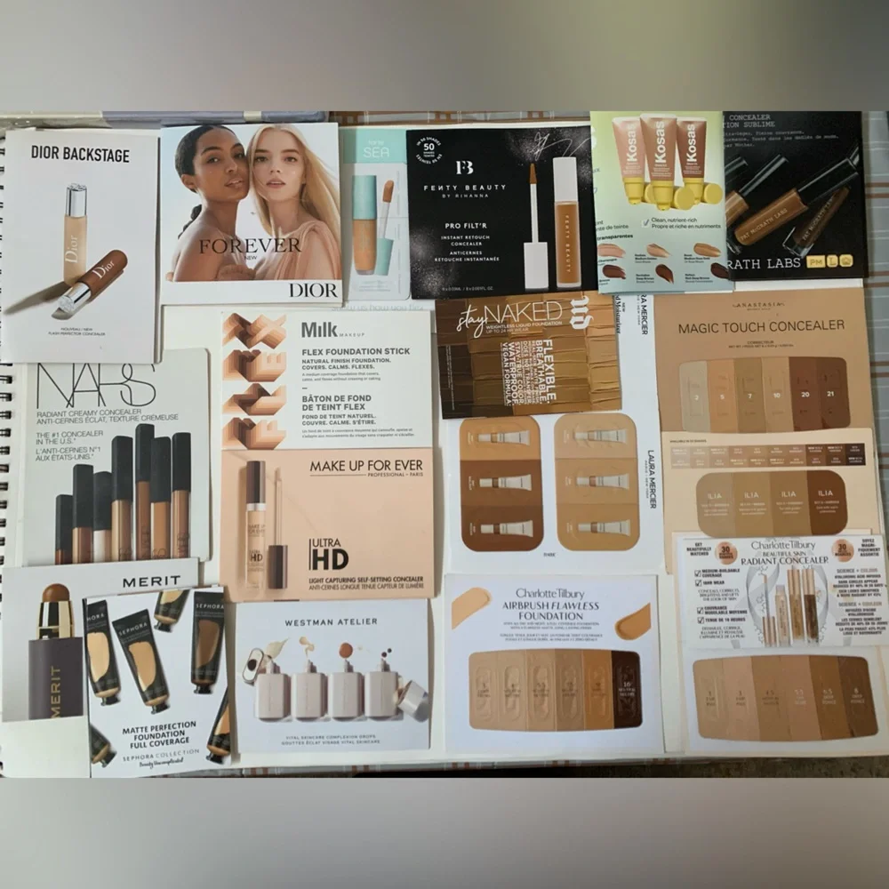 Assorted High-End Foundation and Concealer Samples
